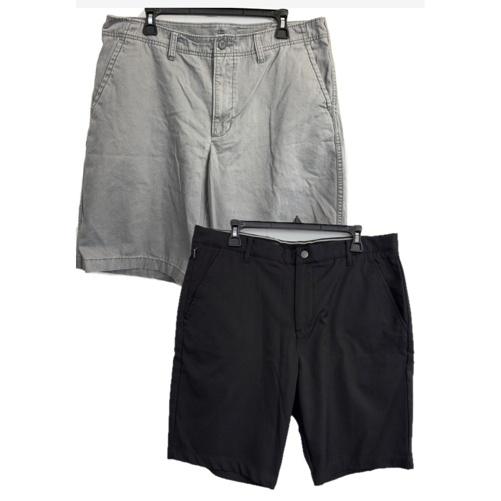 Lot Of 2 Kirkland, Old Navy Men's 36 Performance Shorts UPF Black,‎ Grey 10"